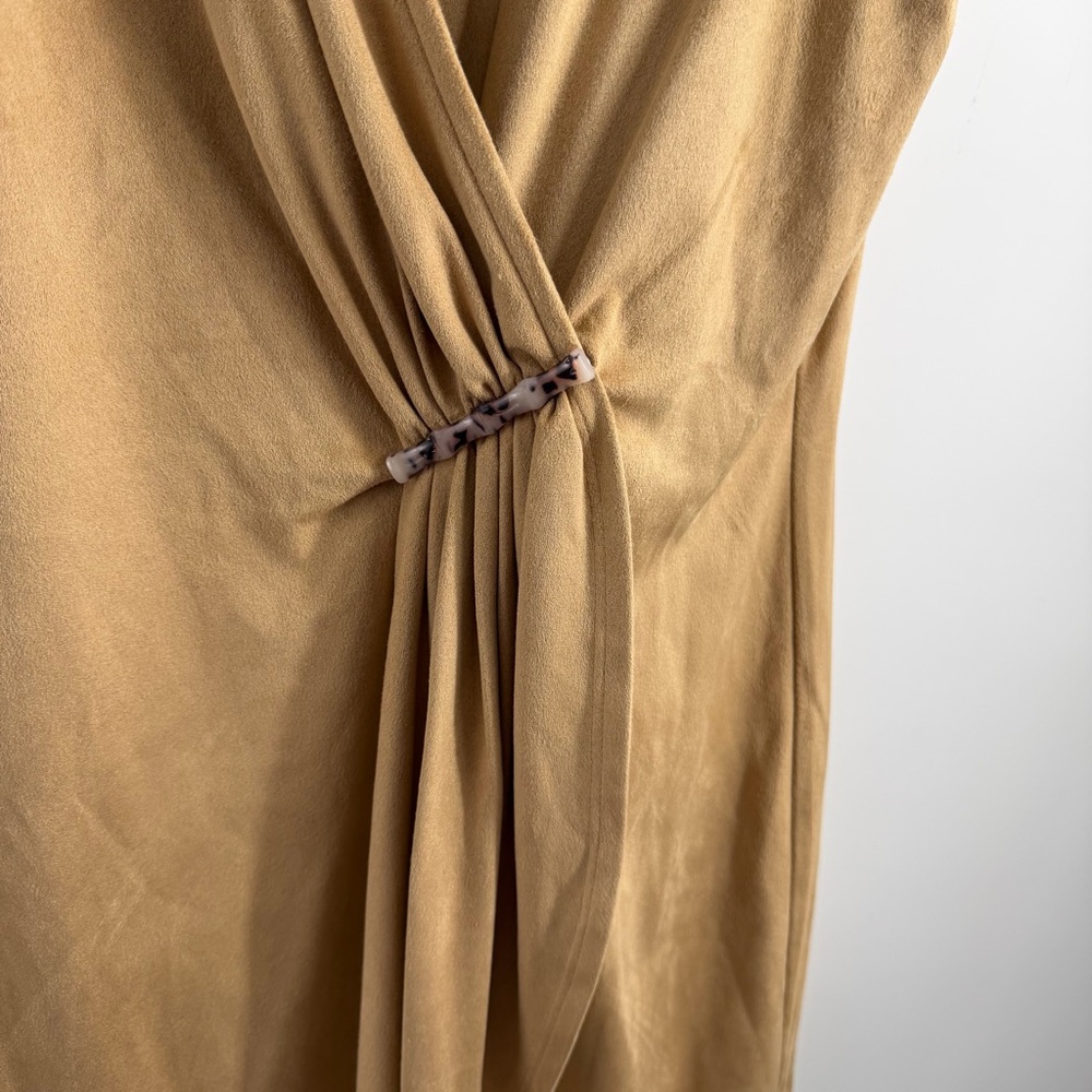 Tommy Bahama Tan Brown Suede Midi Dress - Picture 7 of 13